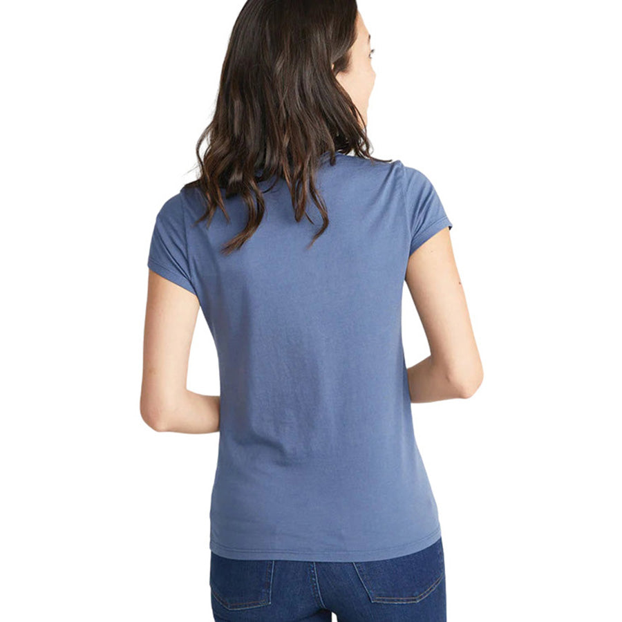 Marine Layer Women's Stunning Faded Navy Signature Crew T-Shirt