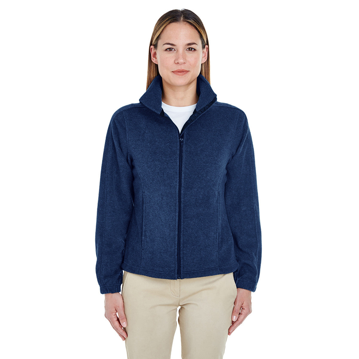 UltraClub Women's Navy Iceberg Fleece Full-Zip Jacket: The Ultimate Cold-Weather Essential