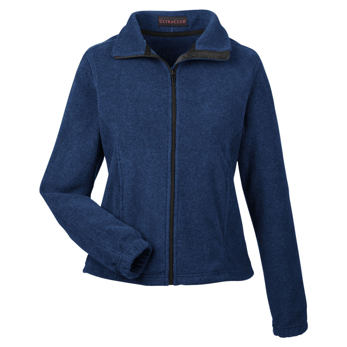 UltraClub Women's Navy Iceberg Fleece Full-Zip Jacket: The Ultimate Cold-Weather Essential