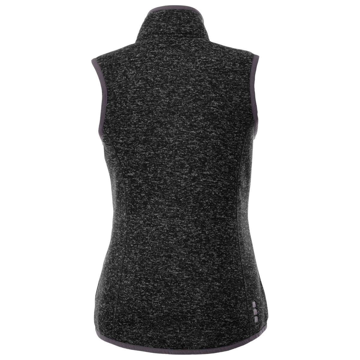 Elevate Women's Stylish Black Smoke Heather Fontaine Knit Vest - A Must - Have for Chilly Days