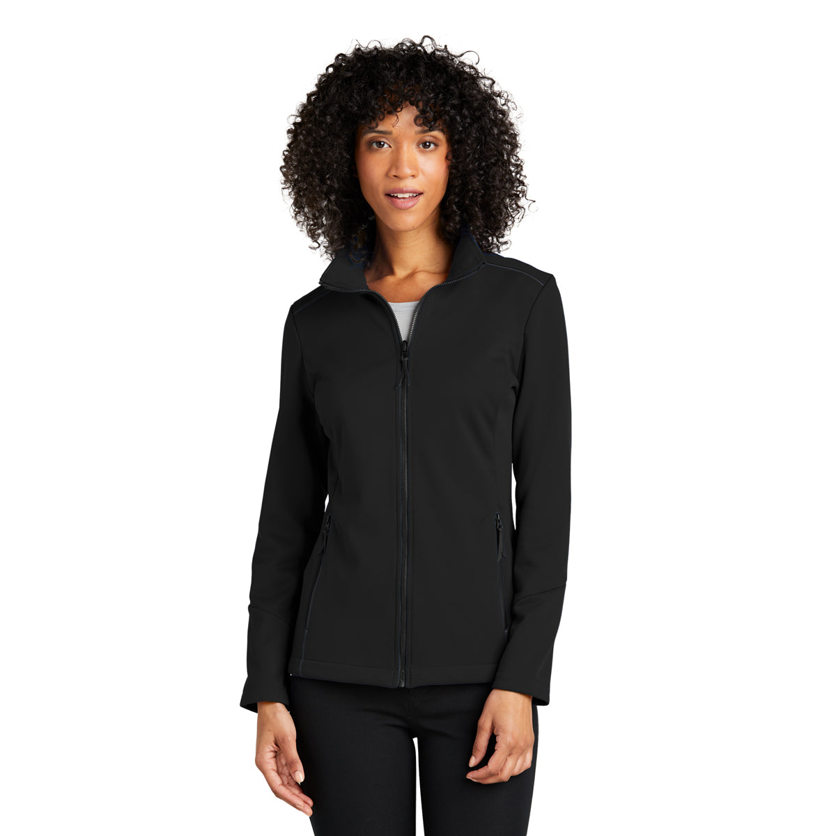 Port Authority Women's Stunning Deep Black Collective Tech Soft Shell Jacket