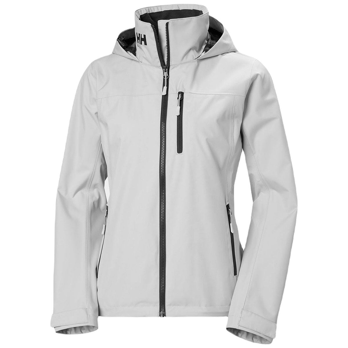Helly Hansen Women's Grey Fog Crew Hooded Jacket 2.0 - The Ultimate Water-Ready Jacket