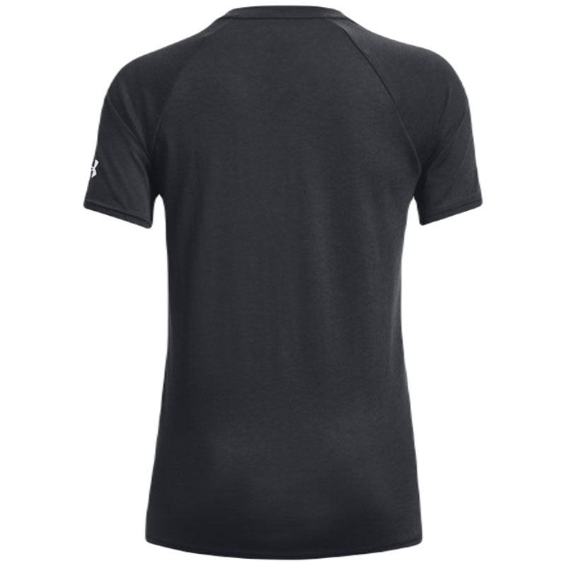 Under Armour Women's Stylish Black/White Athletic Short Sleeve Sweatshirt