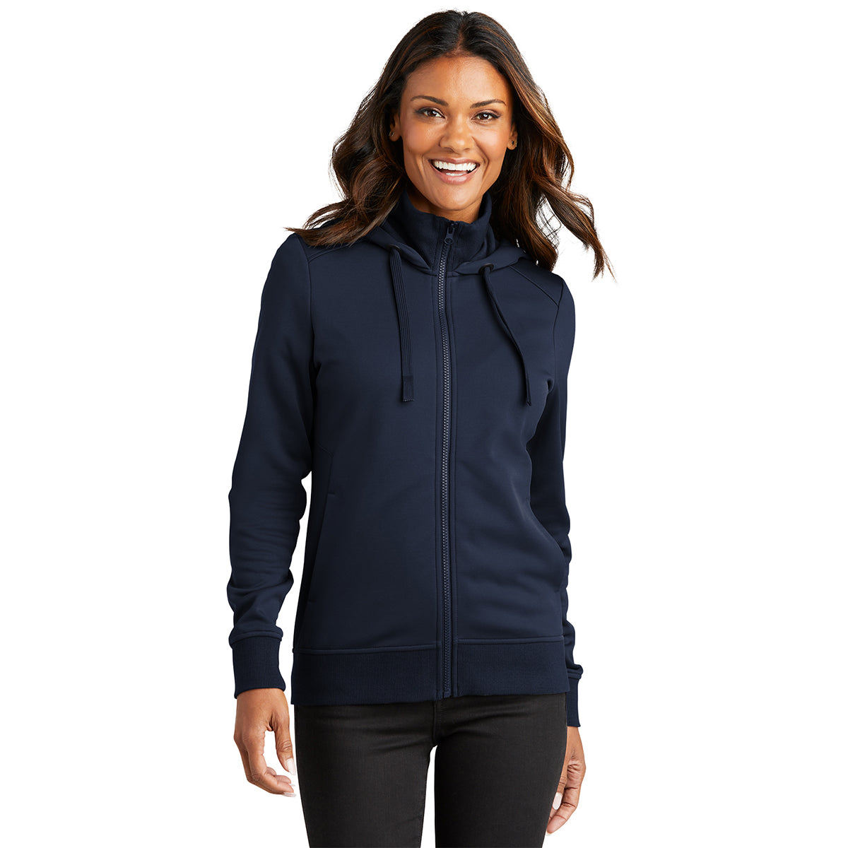 Port Authority Women's River Blue Navy Stylish Fleece Hooded Jacket