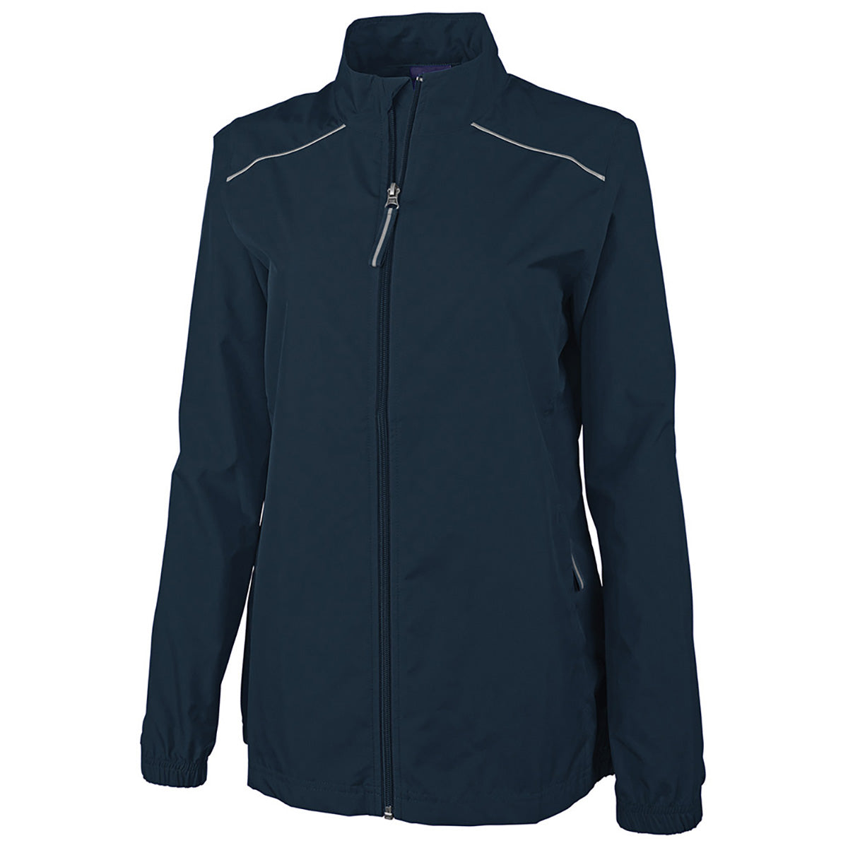 Charles River Women's Navy Skyline Pack-N-Go Reflective Jacket: Show Your Pride!
