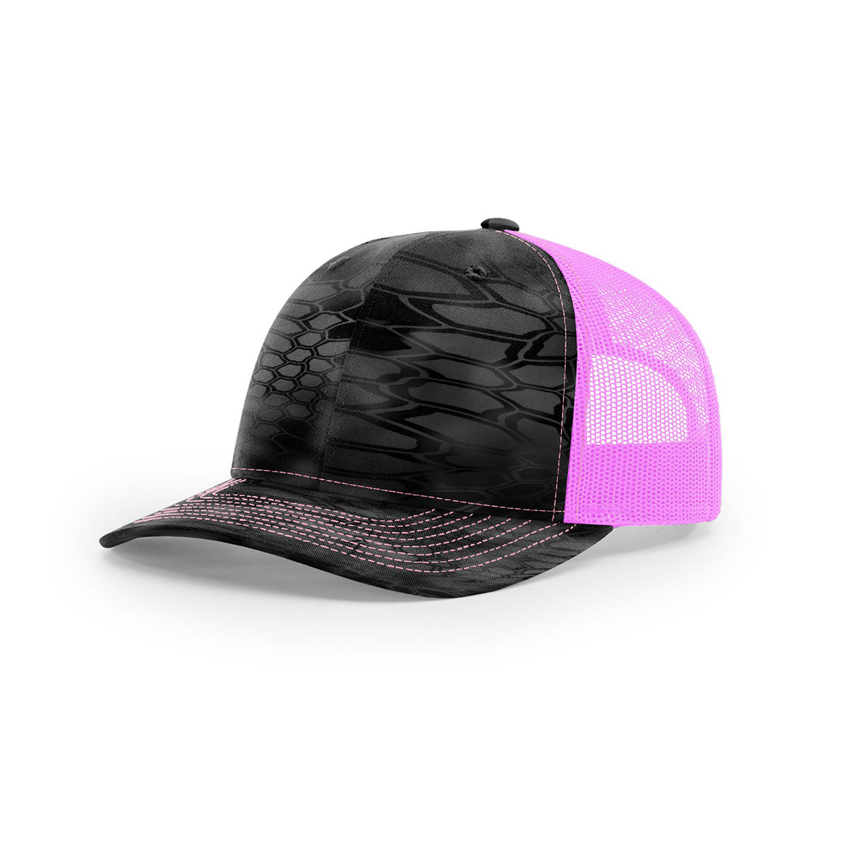 Richardson Women's Neon Pink Typhon Printed Trucker Hat: A Stunning Outdoor Accessory