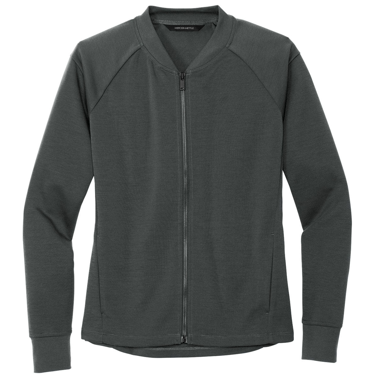 Mercer+Mettle Women's Anchor Grey Double-Knit Bomber - Stylish Layering Essential