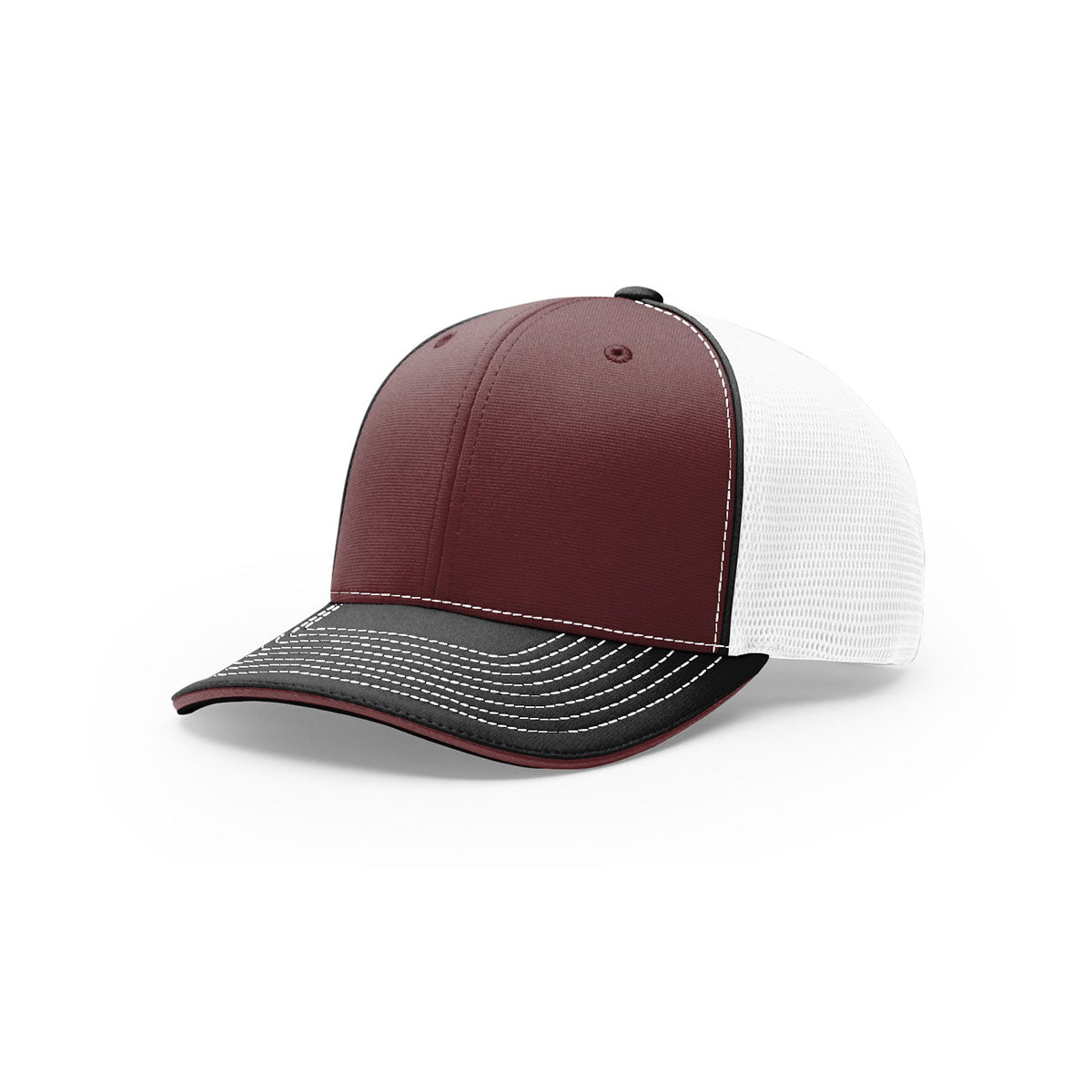 Richardson On-Field Tri-Color Pulse R-Flex Cap: Maroon, White & Black
