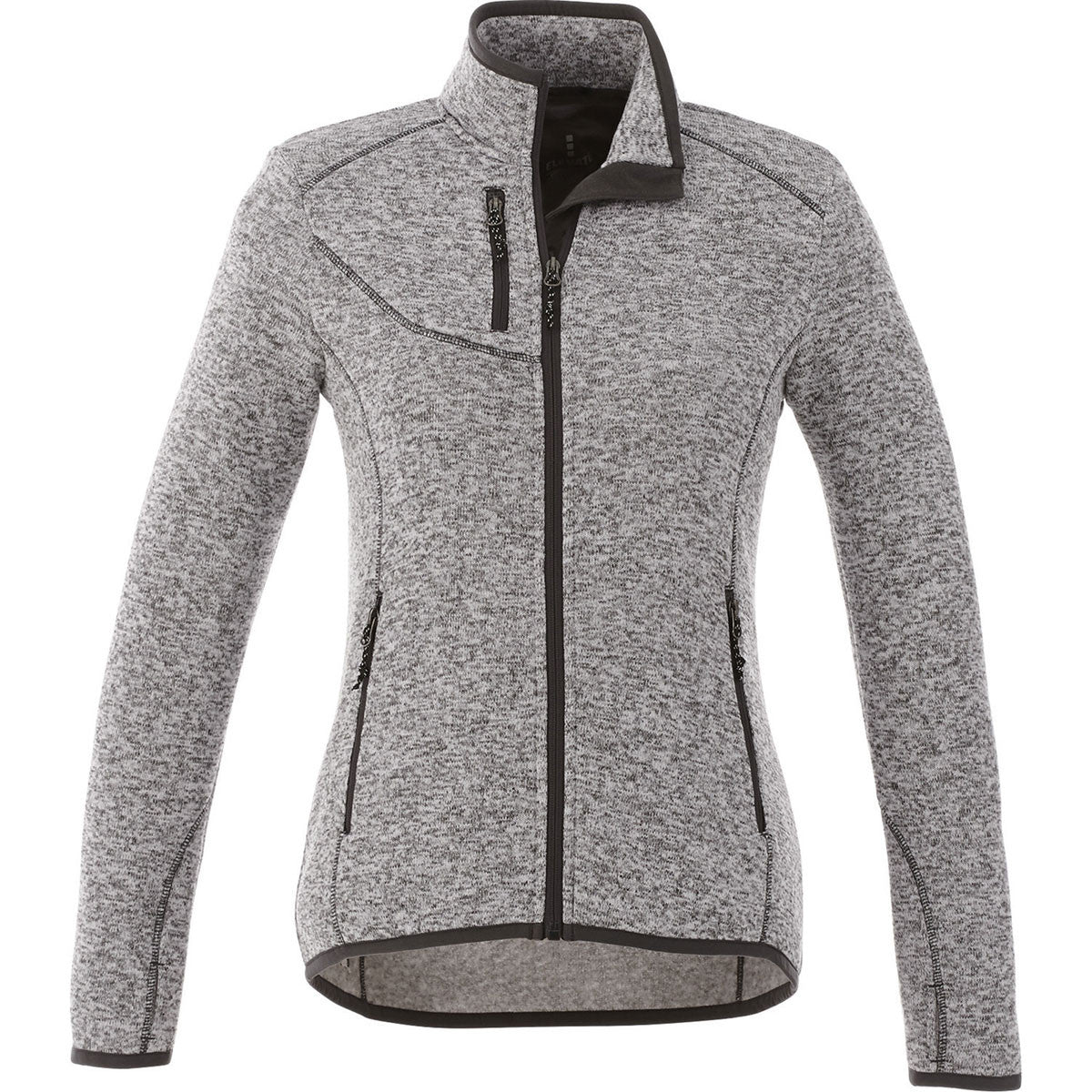 Elevate Women's Light Heather Grey Tremblant Knit Jacket - A Must - Have for Women!