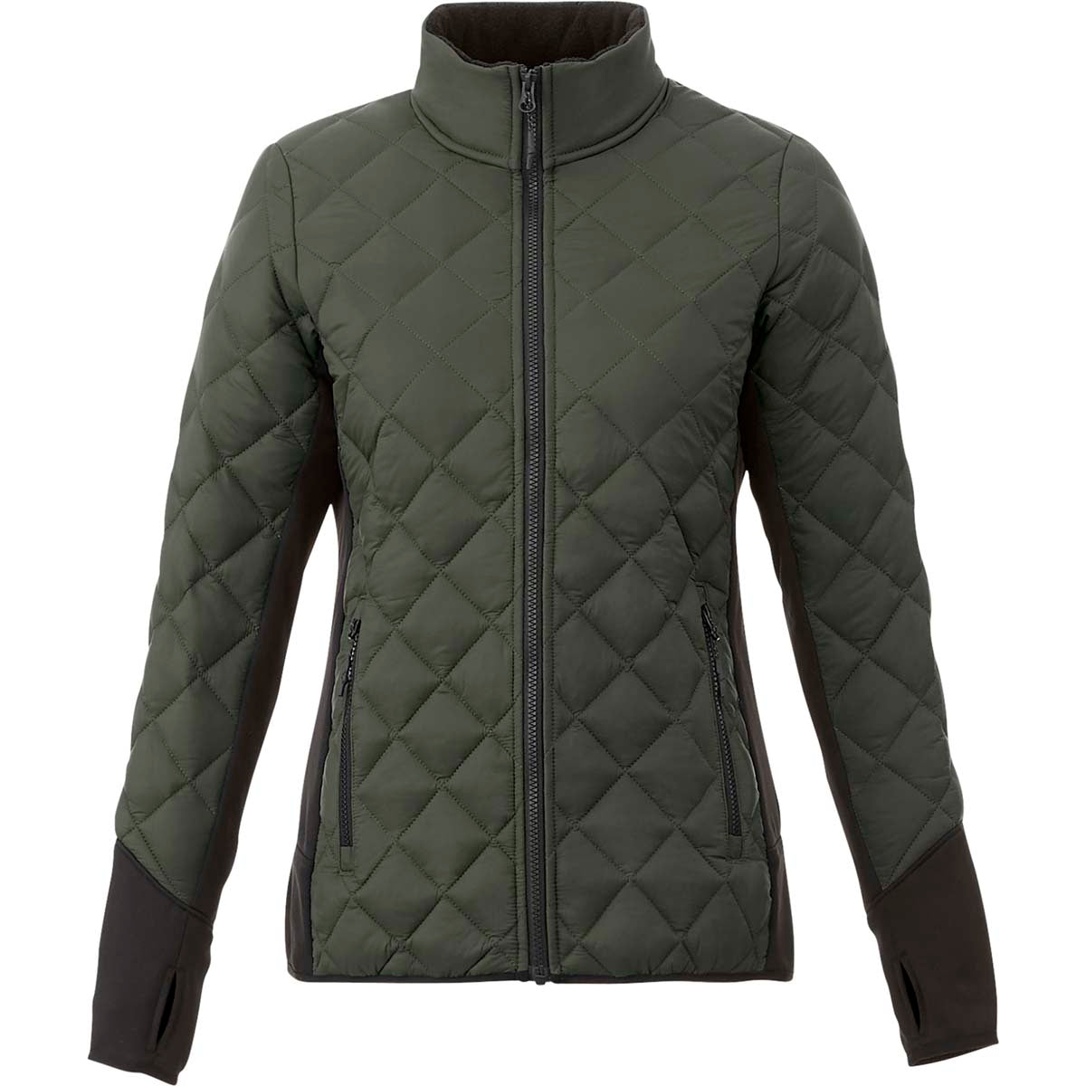 Elevate Women's Loden/Black Rougemont Hybrid Insulated Jacket - The Ultimate Active Lifestyle Essential