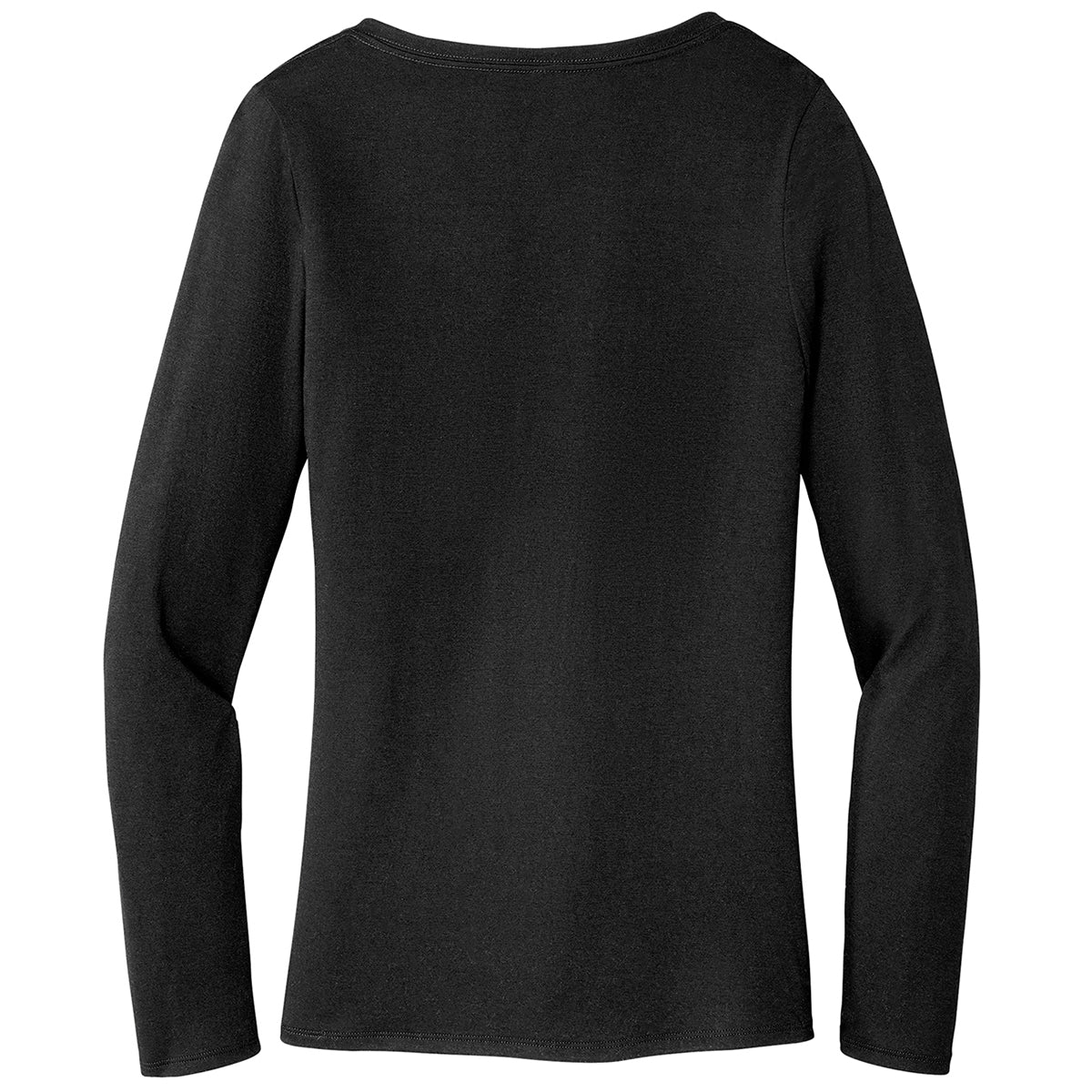 District Women's Stunning Black Perfect Tri Long Sleeve V-Neck Tee