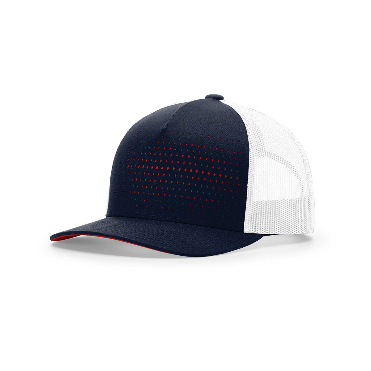 Richardson Navy/White/Red Sideline Laser Cut Trucker Hat: A Sporty Must-Have