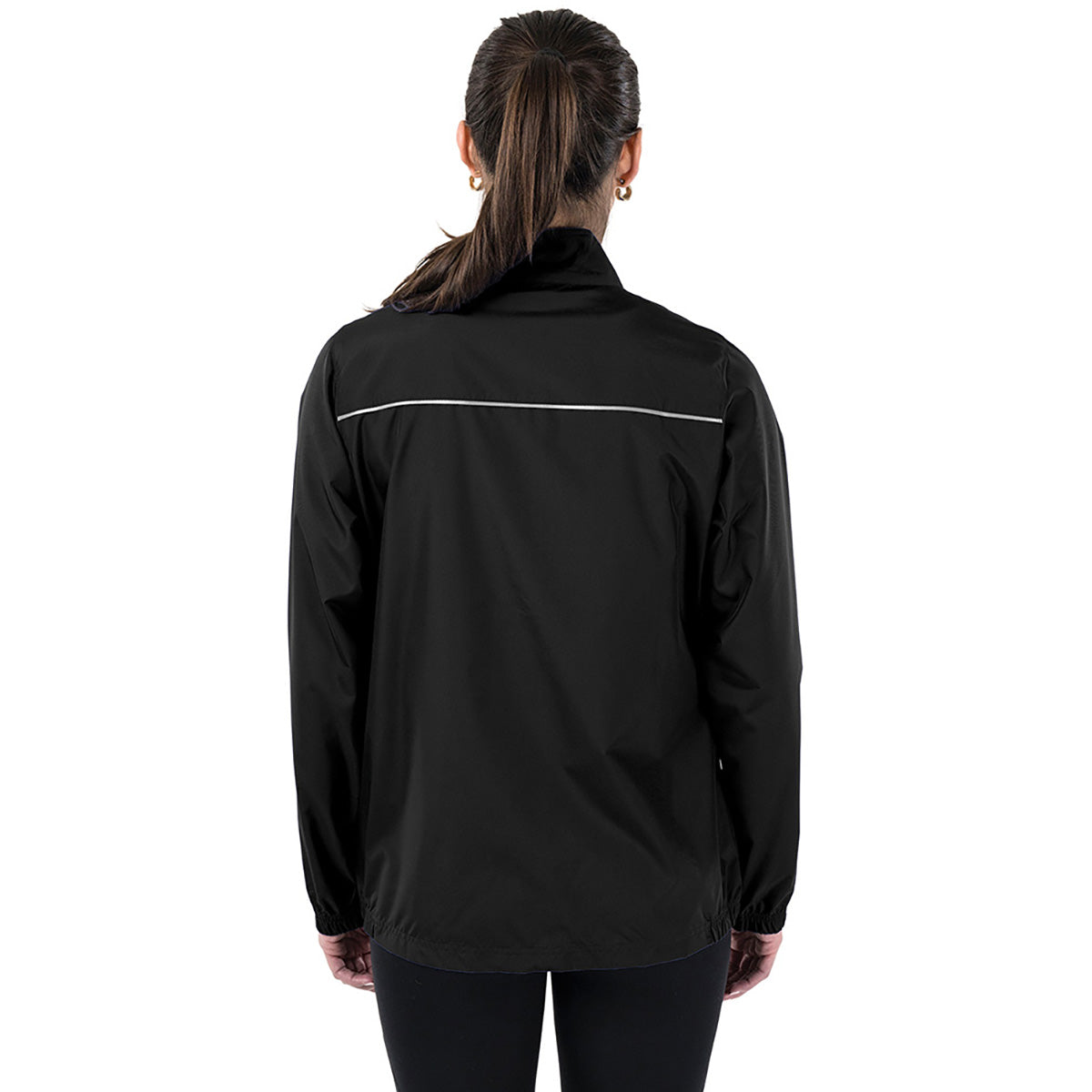 Charles River Women's Black Skyline Pack-N-Go Reflective Jacket - Show Your Team Spirit!