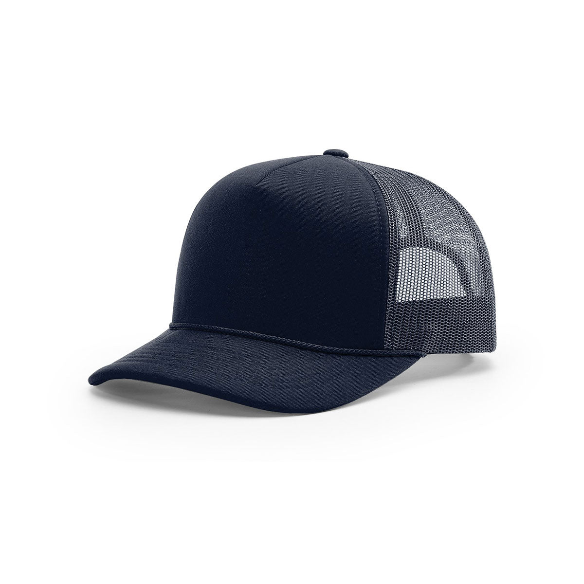 Richardson Navy Mesh Back Solid Foamie Trucker Hat - A Stylish and Customizable Choice