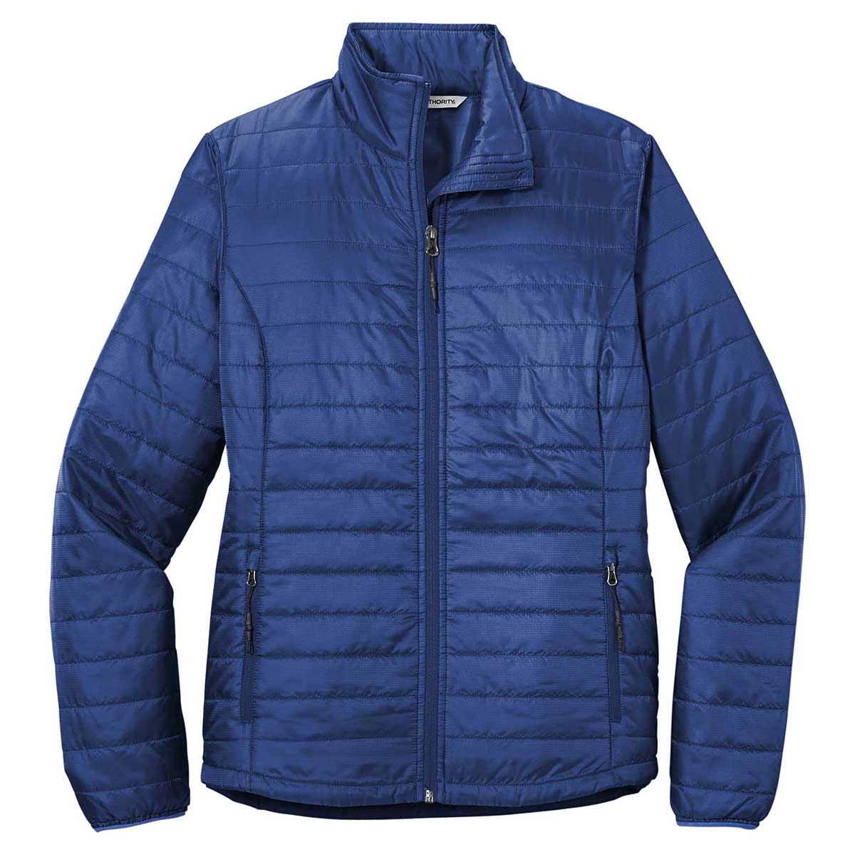Port Authority Women's Stunning Cobalt Blue Packable Puffy Jacket - Stay Warm in Style!