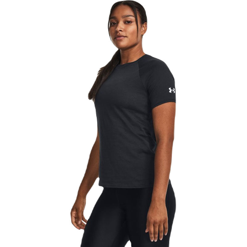 Under Armour Women's Stylish Black/White Athletic Short Sleeve Sweatshirt