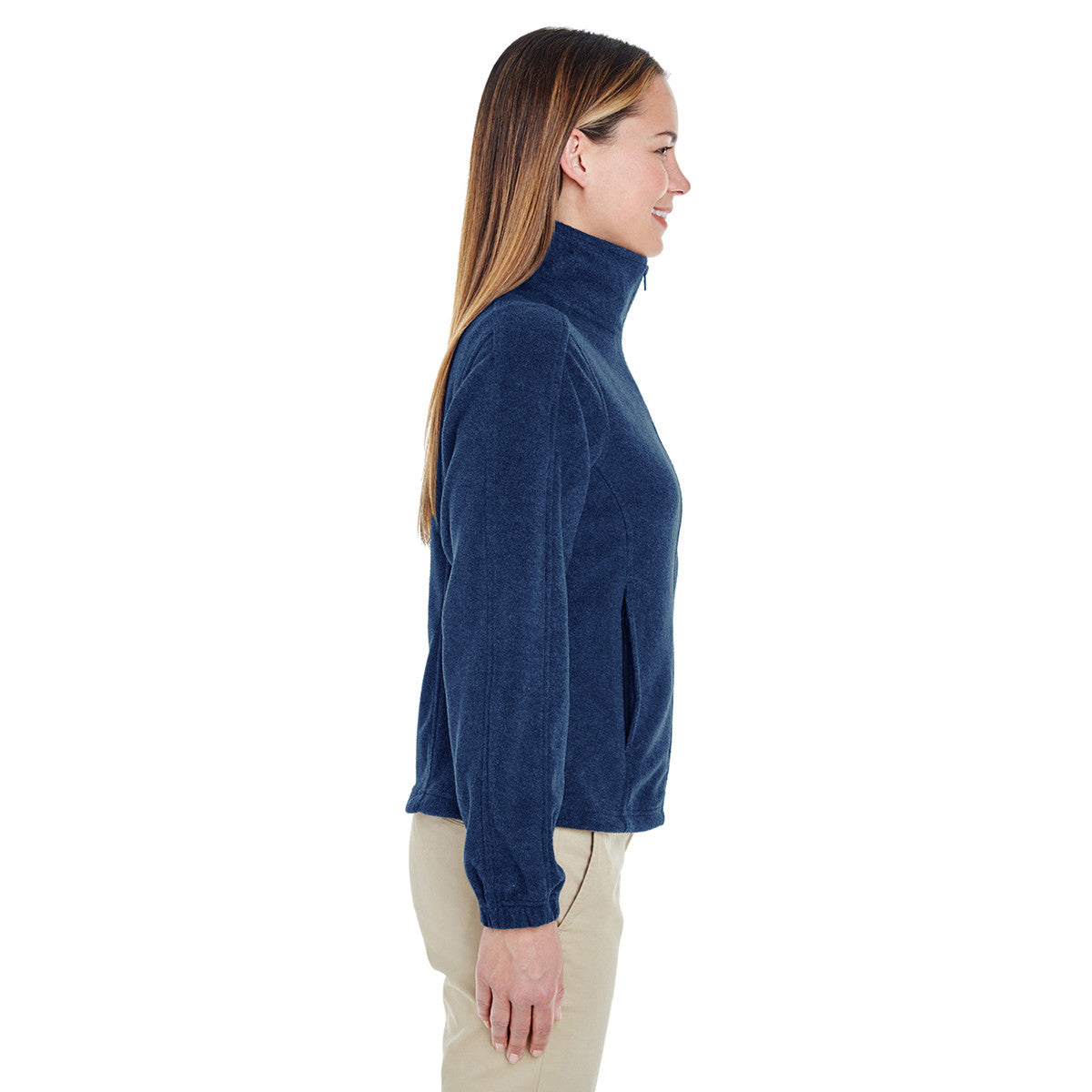 UltraClub Women's Navy Iceberg Fleece Full-Zip Jacket: The Ultimate Cold-Weather Essential