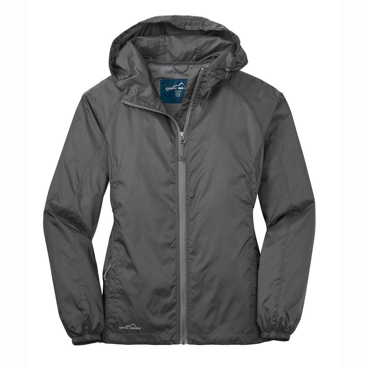 Eddie Bauer Women's Stylish Grey Steel Packable Wind Jacket