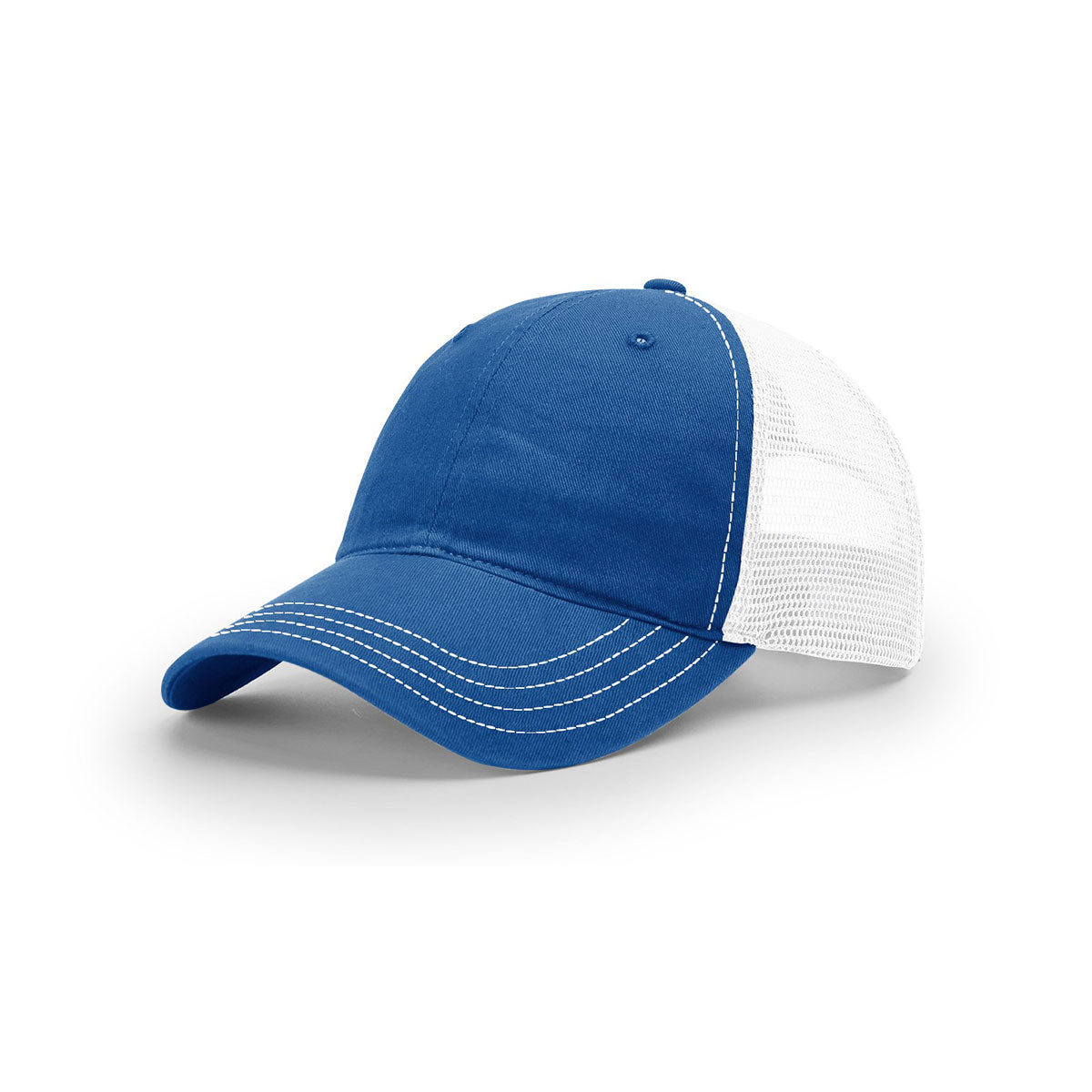 Richardson Royal/White Mesh Back Split Garment-Washed Trucker Hat: The Ultimate Outdoor Accessory