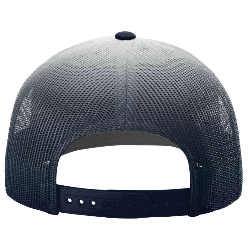 Richardson Navy/White Fade Printed Mesh Trucker Hat: Stylish Outdoor Essential