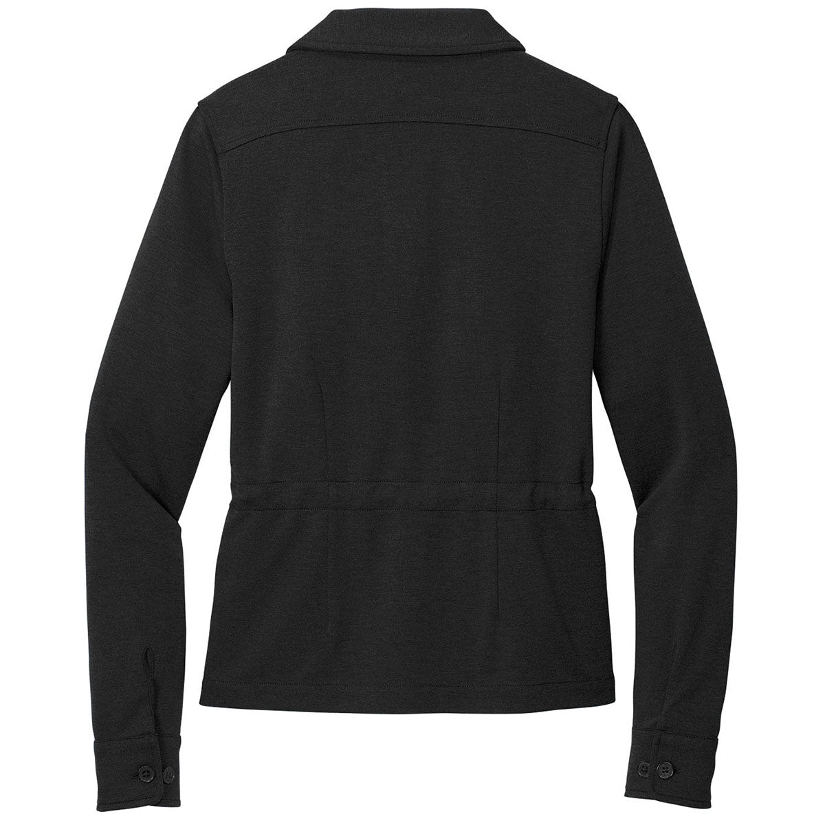 Brooks Brothers Women's Stylish Black Heather Mid - Layer Stretch Button Jacket