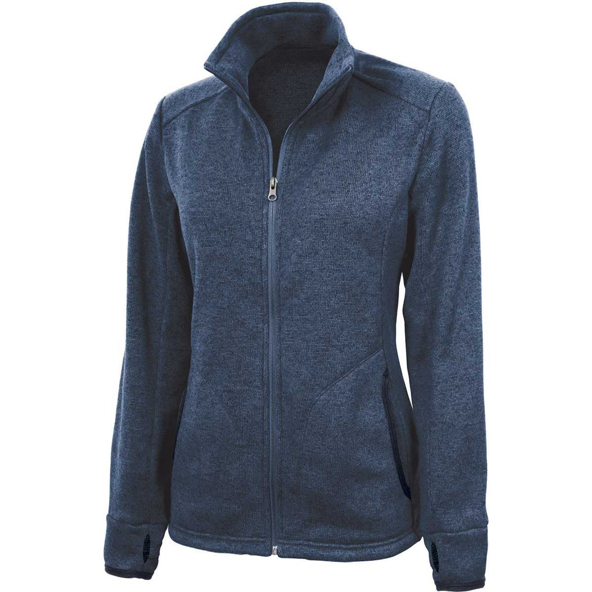 Charles River Women's Blue Heather Fleece Jacket: Cozy Comfort