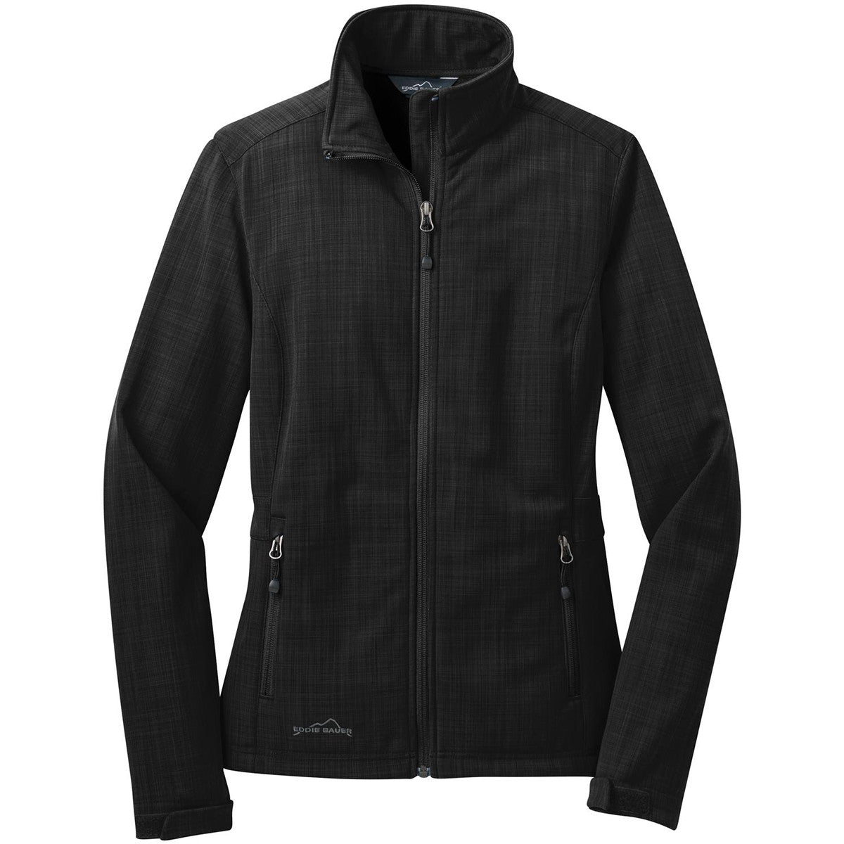 Eddie Bauer Women's Stunning Black Shaded Crosshatch Softshell Jacket