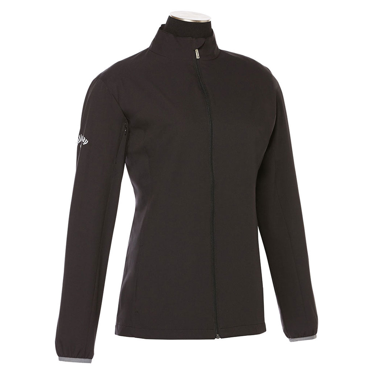 Callaway Women's Stylish Black Long Sleeve Full Zip Wind-Defying Jacket