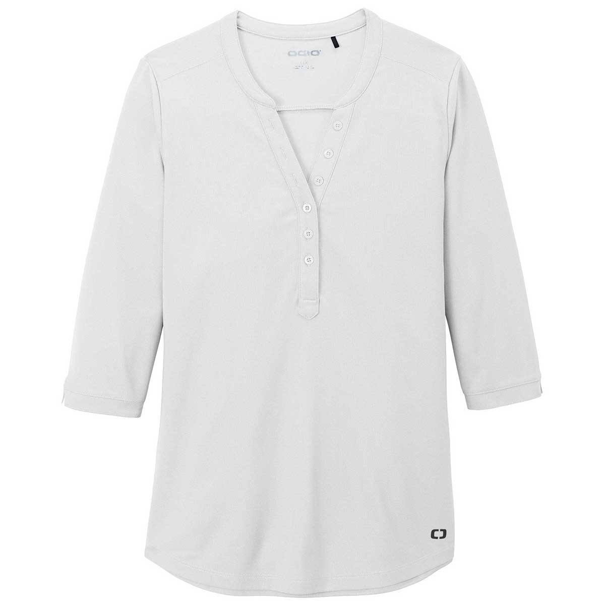 OGIO Women's Stunning Bright White Jewel Henley - A Must-Have!