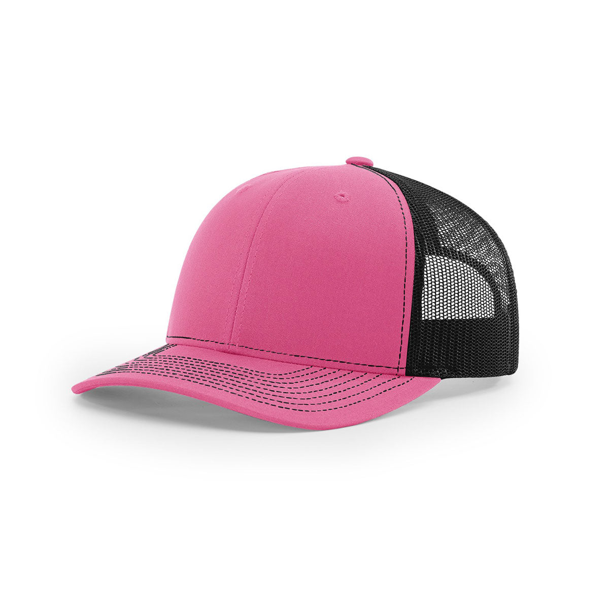 Richardson Hot Pink & Black Mesh Back Split Trucker Hat - A Stunning Fashion Statement