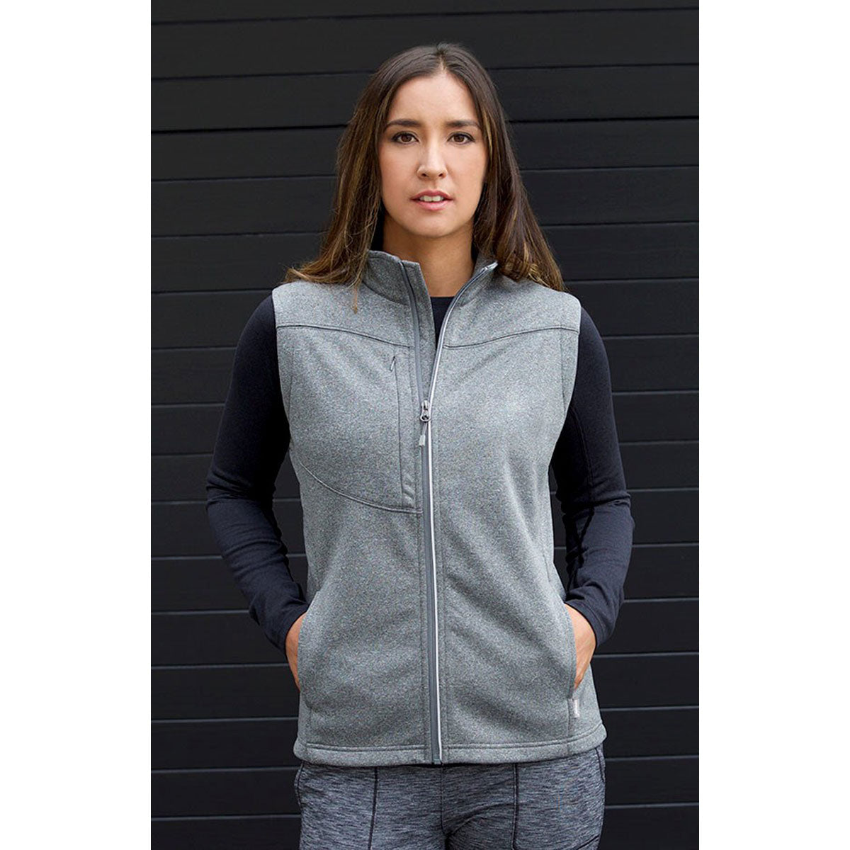 Landway Women's Stylish Dark Ash Flash Vest - A Must-Have for Corporate Ladies