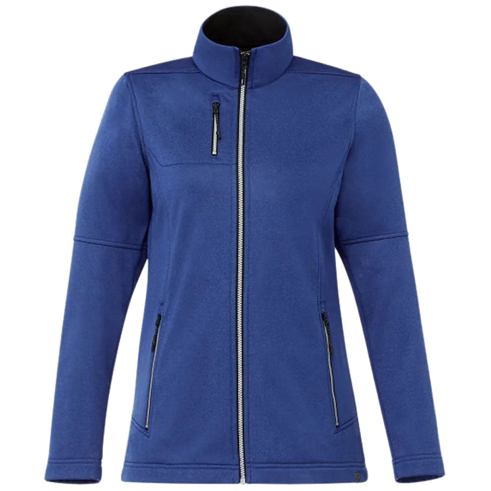 Elevate Women's Metro Blue Heather Joris - The Ultimate Eco - Friendly Softshell Jacket