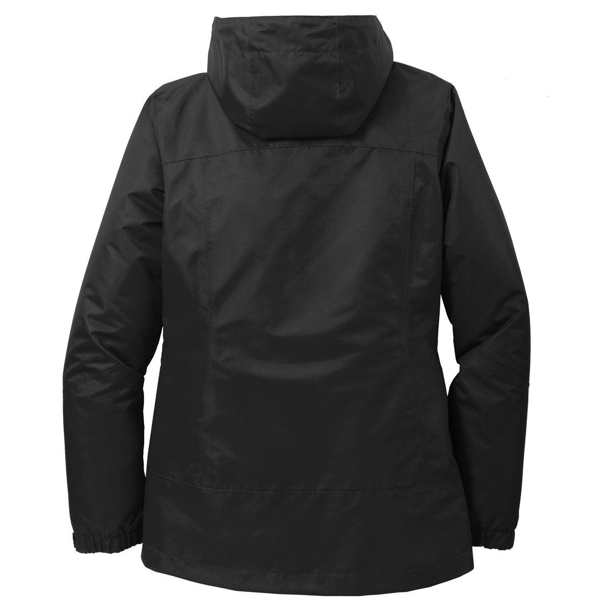 Port Authority Women's Stylish Black/Black Vortex Waterproof 3-in-1 Jacket - Your Weather-Ready Essential
