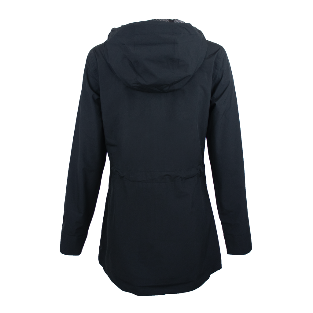 Zusa Women's 48-Hour Black North Shore Rain Jacket - A Sustainable Fashion Statement