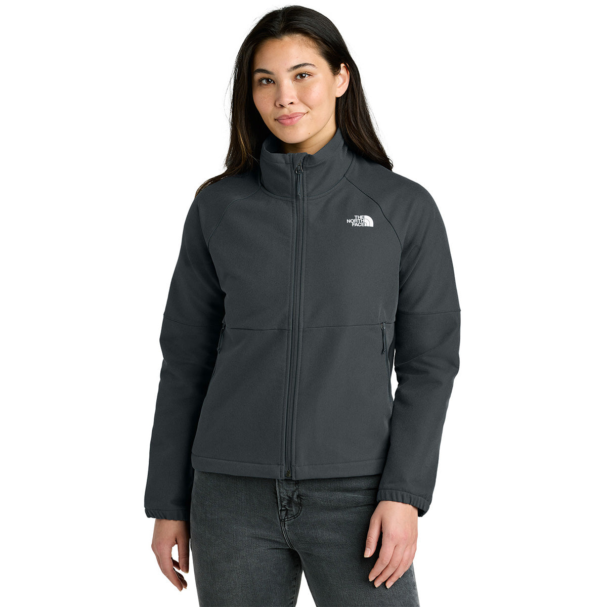 The North Face Women's Stylish Asphalt Grey Dark Heather Barr Lake Soft Shell Jacket