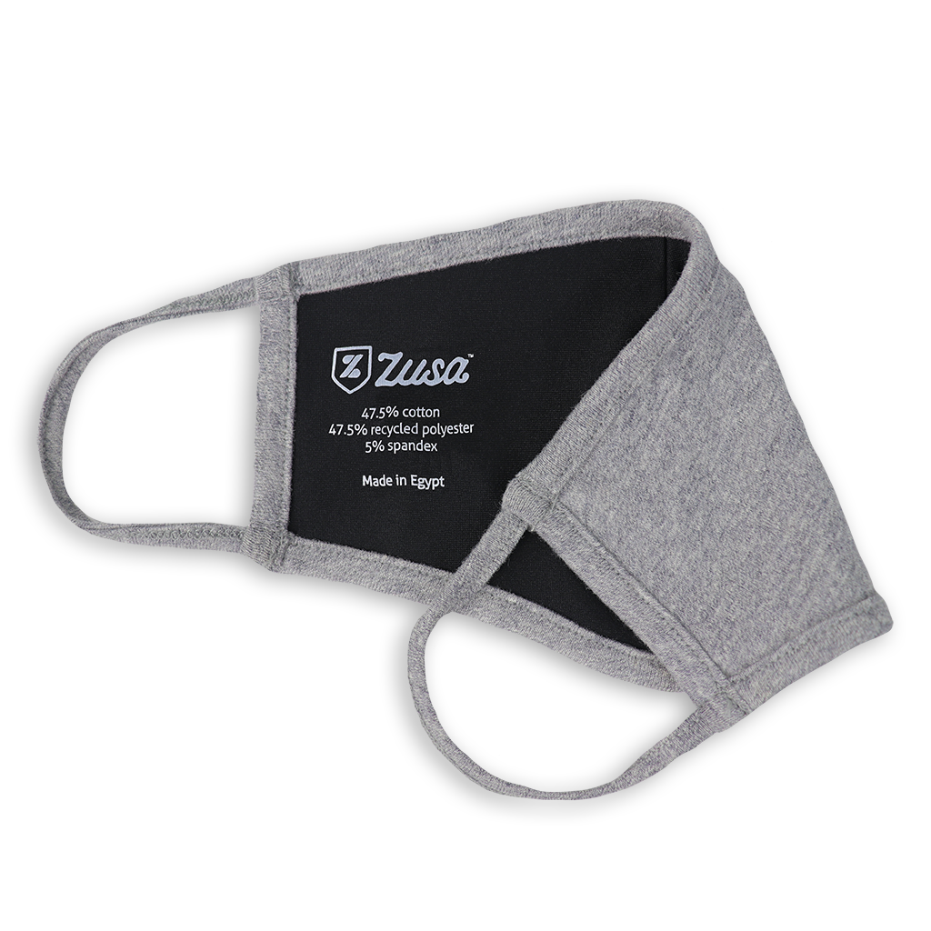 Zusa Grey Heather Peachy Stylish Face Cover - 2 Ply