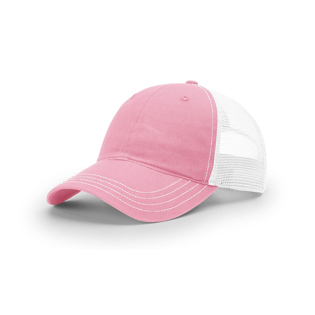 Richardson Women's Stylish Pink/White Garment Washed Trucker Hat