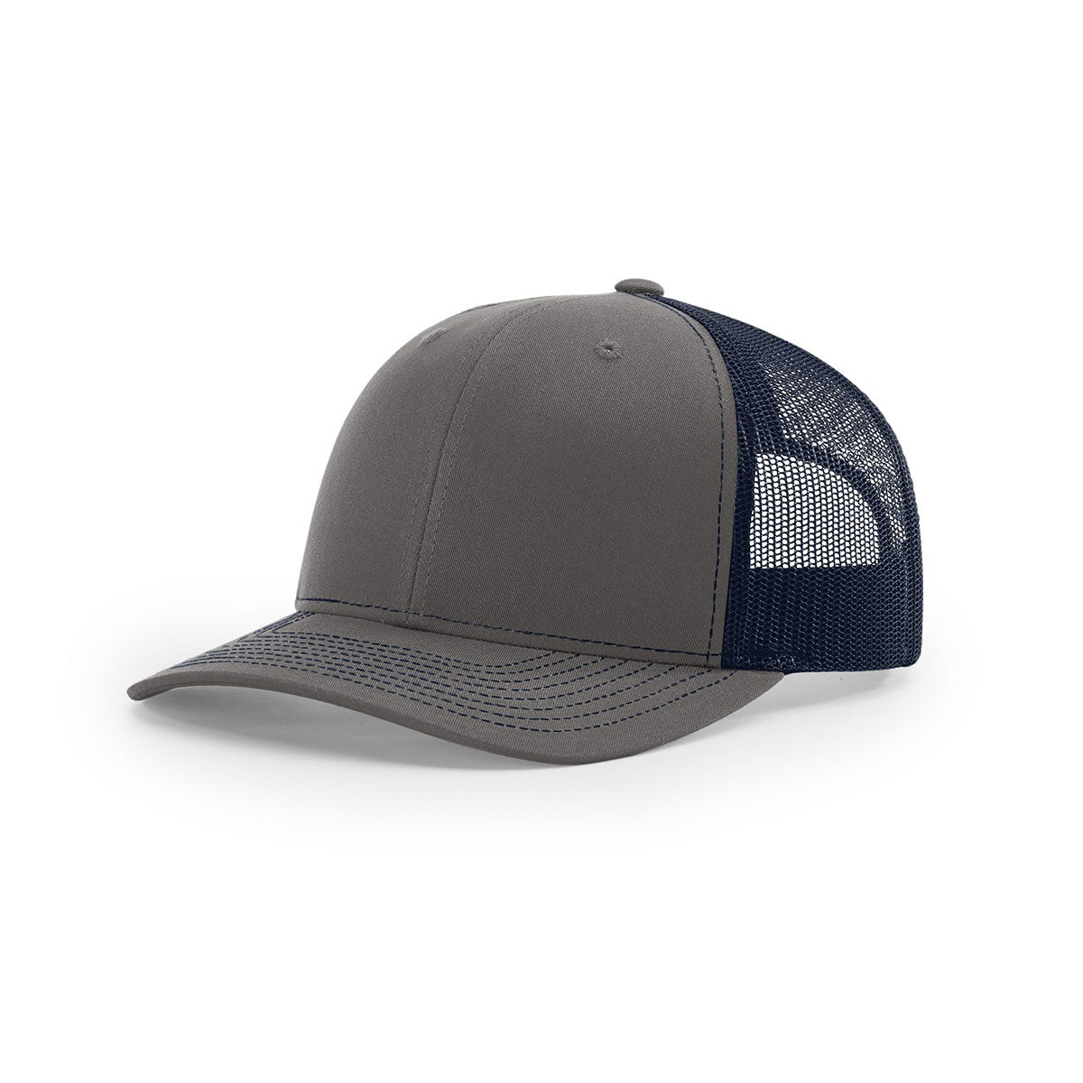 Richardson Charcoal/Navy Mesh Split Trucker Hat - A Stylish Branding Essential