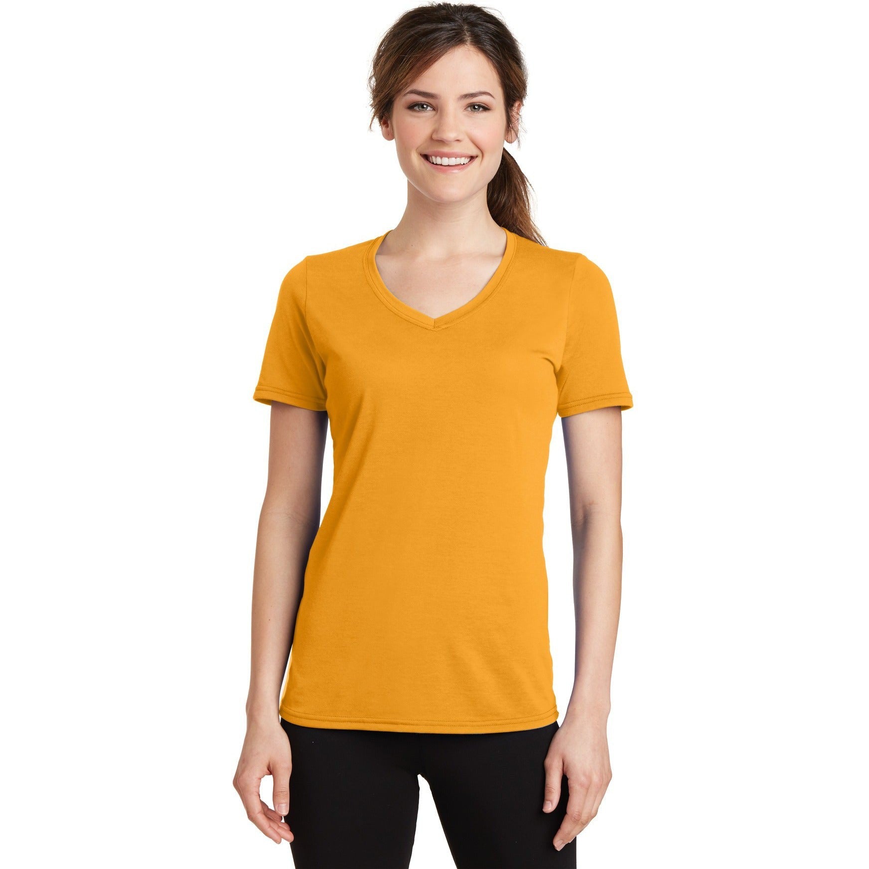 Hurry! Port & Company Ladies' Performance Blend V-Neck Tee - Clearance Sale!