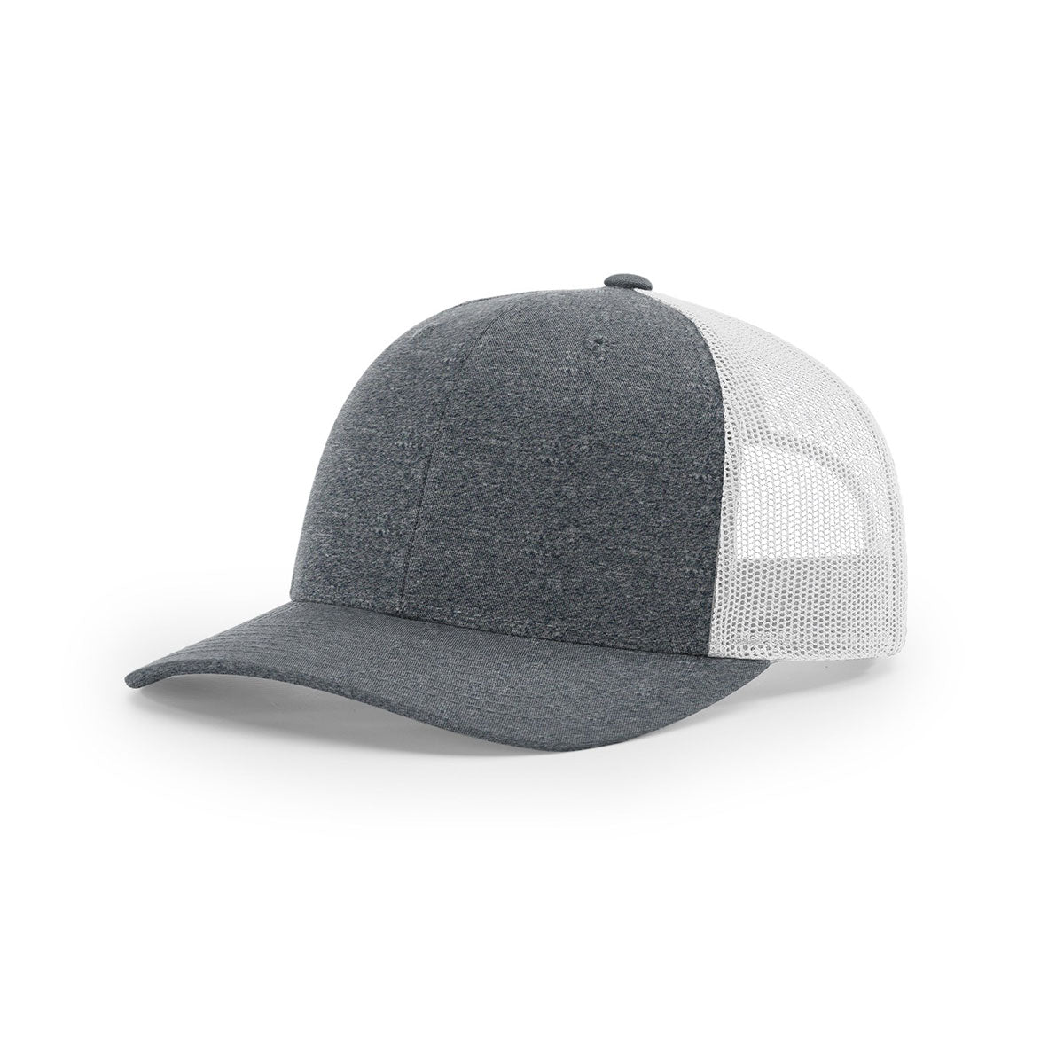 Richardson Heather Navy/Light Grey Mesh Back Split Low Pro Trucker Hat - Brand Your Style!