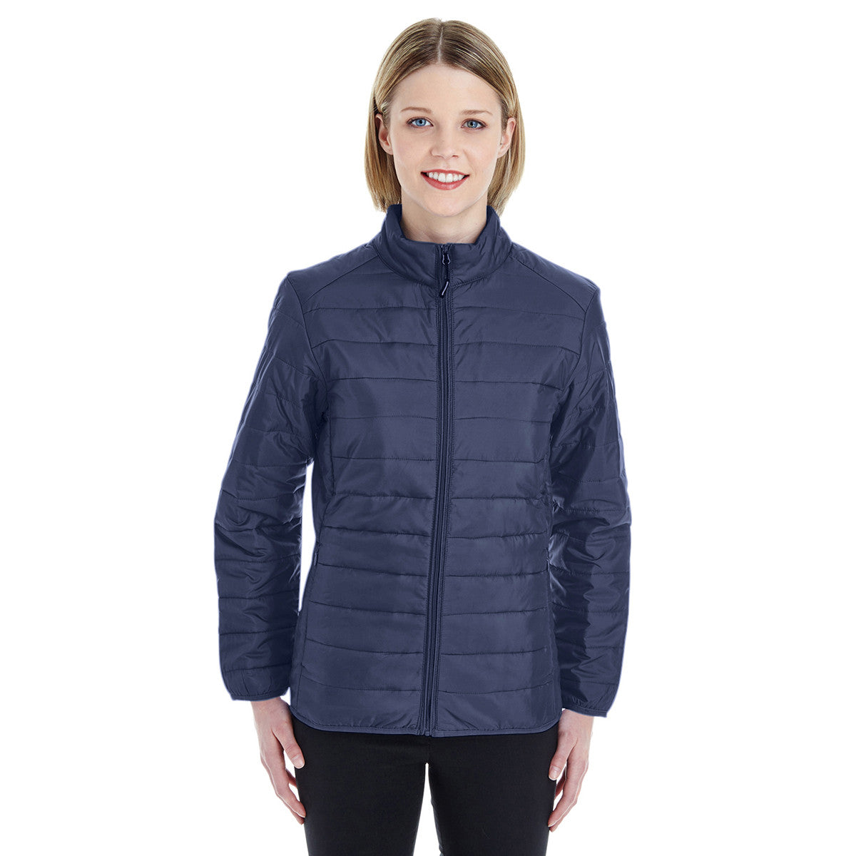 Core 365 Women's Navy Blue Packable Puffer - Your Winter Essential!