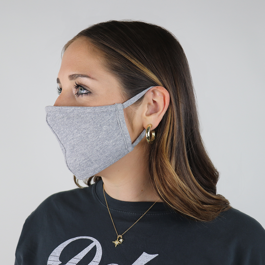 Zusa Grey Heather Peachy Stylish Face Cover - 2 Ply