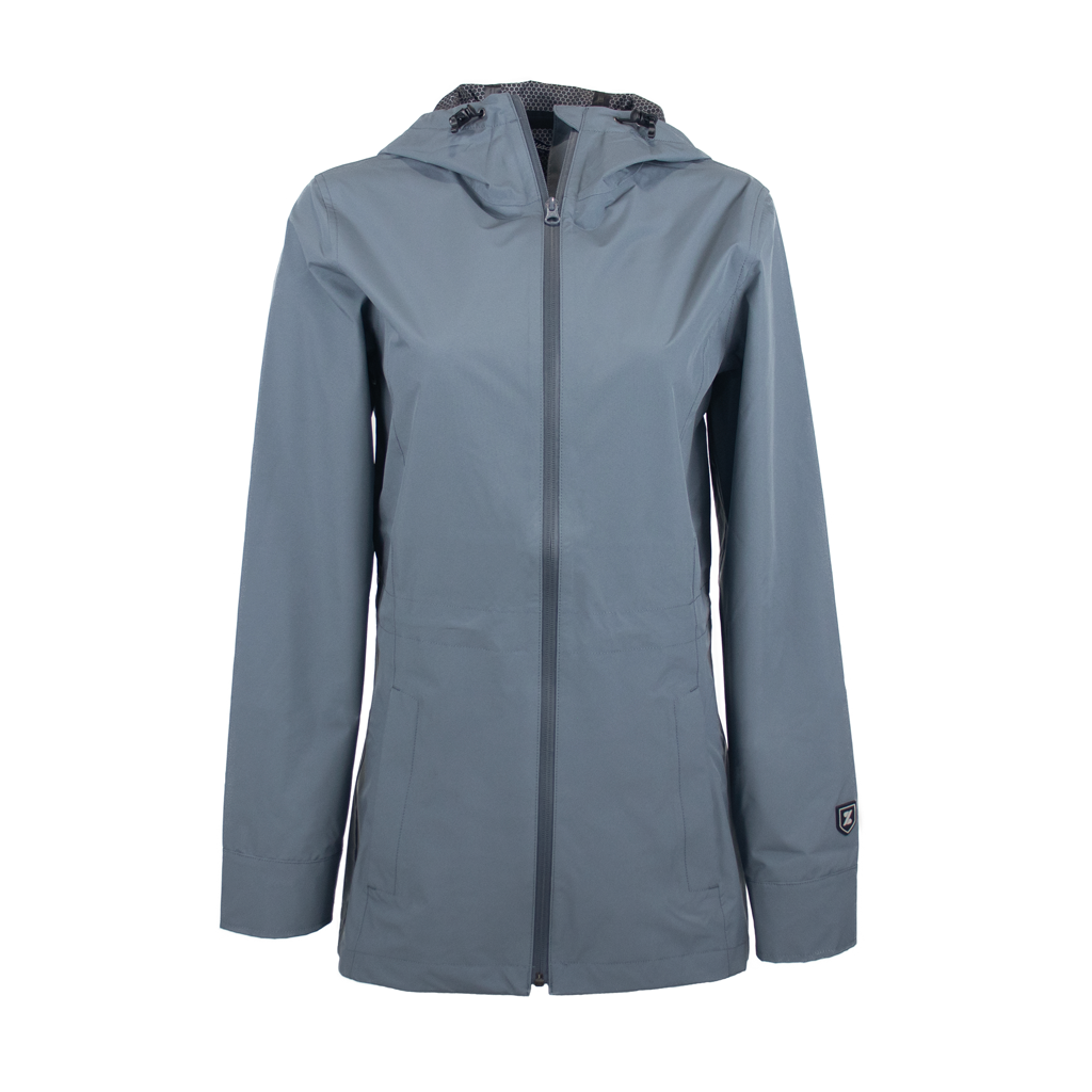 Zusa Women's Charcoal North Shore Rain Jacket - A Sustainable Fashion Statement