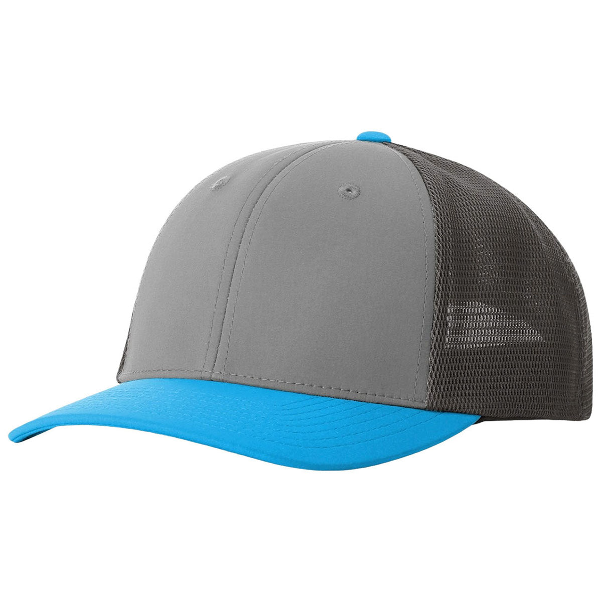 Richardson Hood River Cap in Cement Grey, Dark Charcoal & Pool Blue