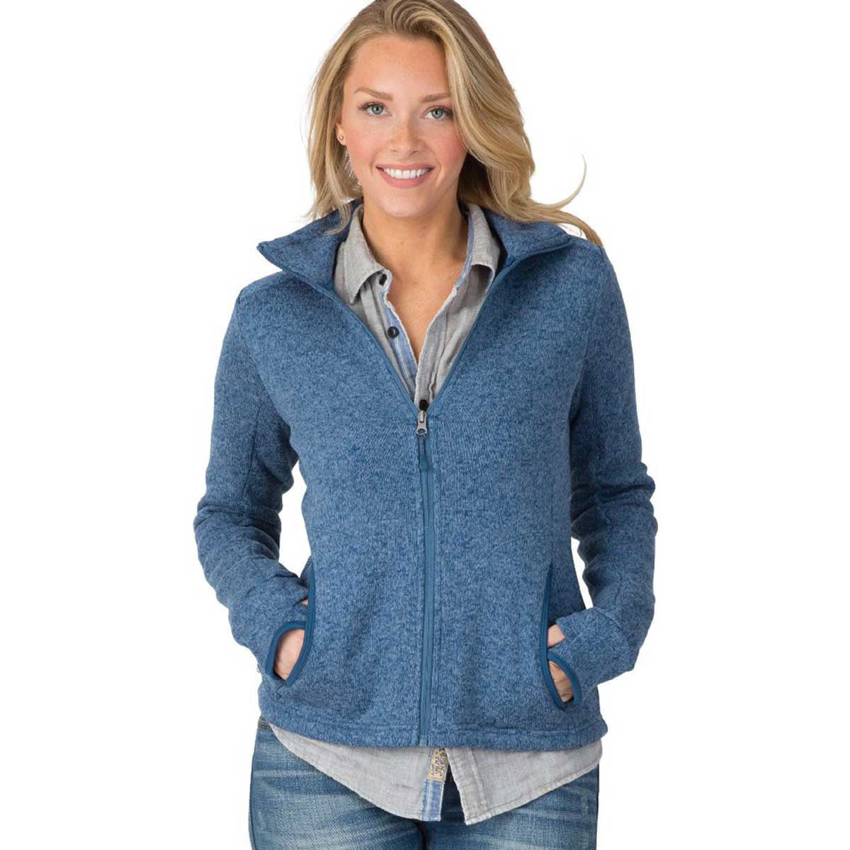 Charles River Women's Blue Heather Fleece Jacket: Cozy Comfort