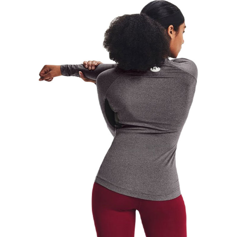 Under Armour Women's Charcoal Light Heather/Black Authentics Crew - The Ultimate Warm-Up Essential