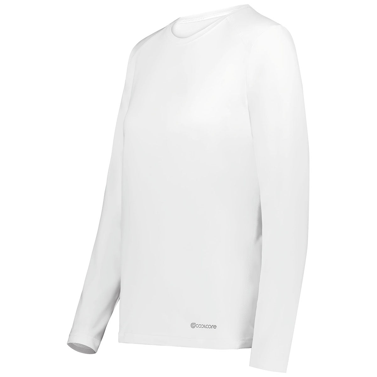 Holloway Women's Stunning White Coolcore Essential Long Sleeve Tee - Perfect for Fitness!