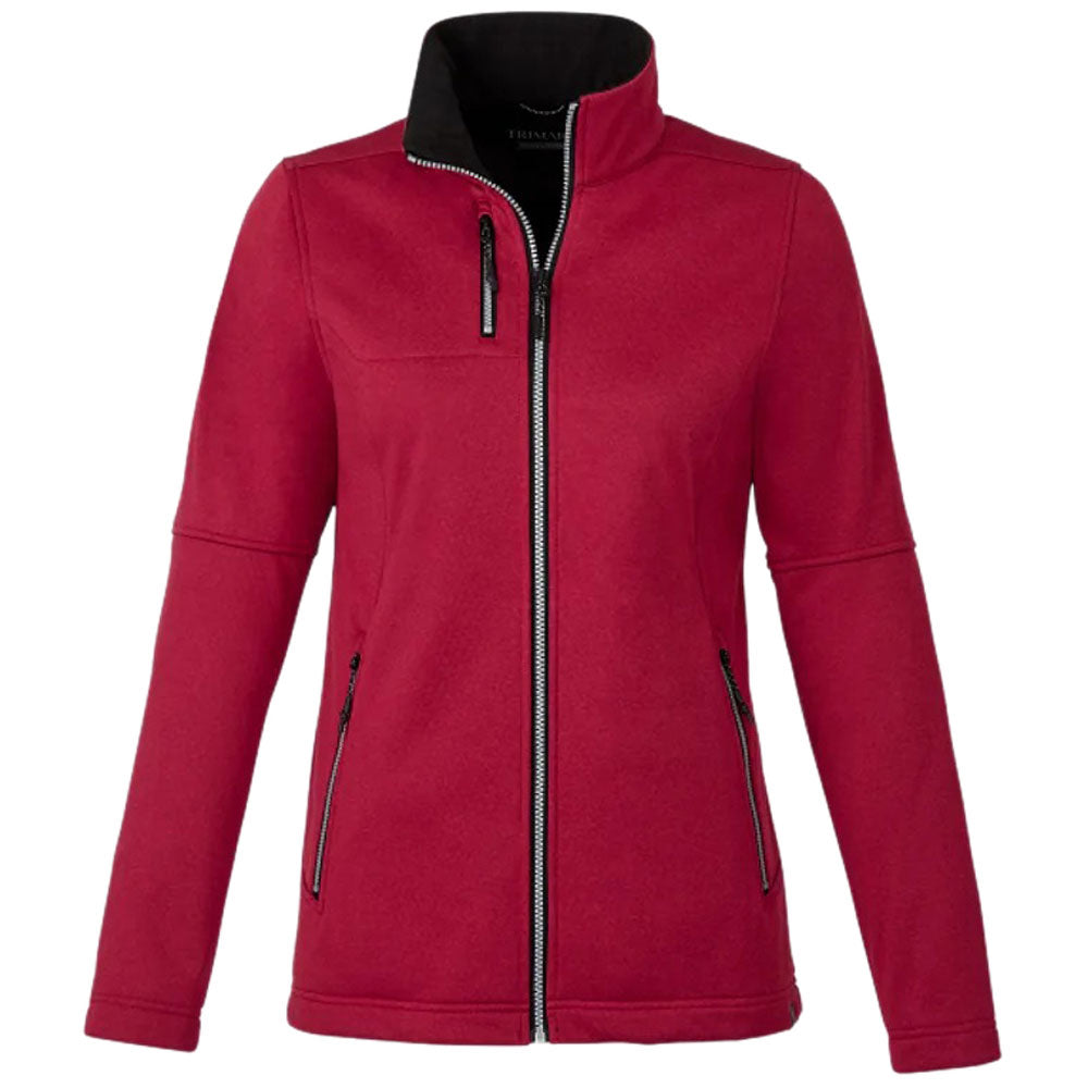 Elevate Women's Stunning Vintage Red Heather Joris Eco-Friendly Softshell Jacket