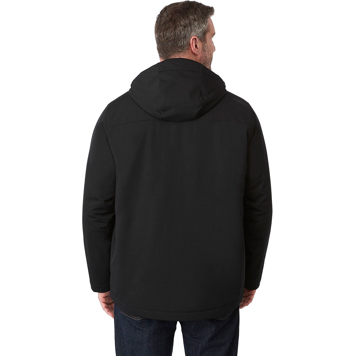 Elevate Men's Black Lena Eco Water-Repellent Insulated Hooded Jacket: Your Ultimate Cold-Weather Companion