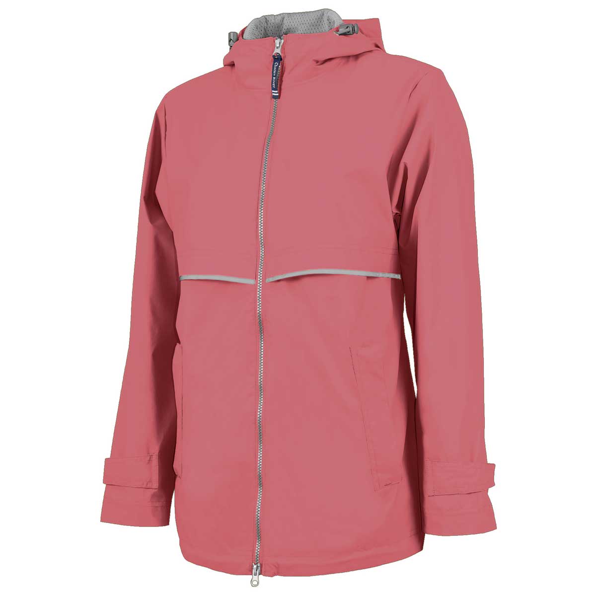 Charles River Women's Stunning Mauve/Reflective New Englander Rain Jacket - Your Ultimate Weather Companion